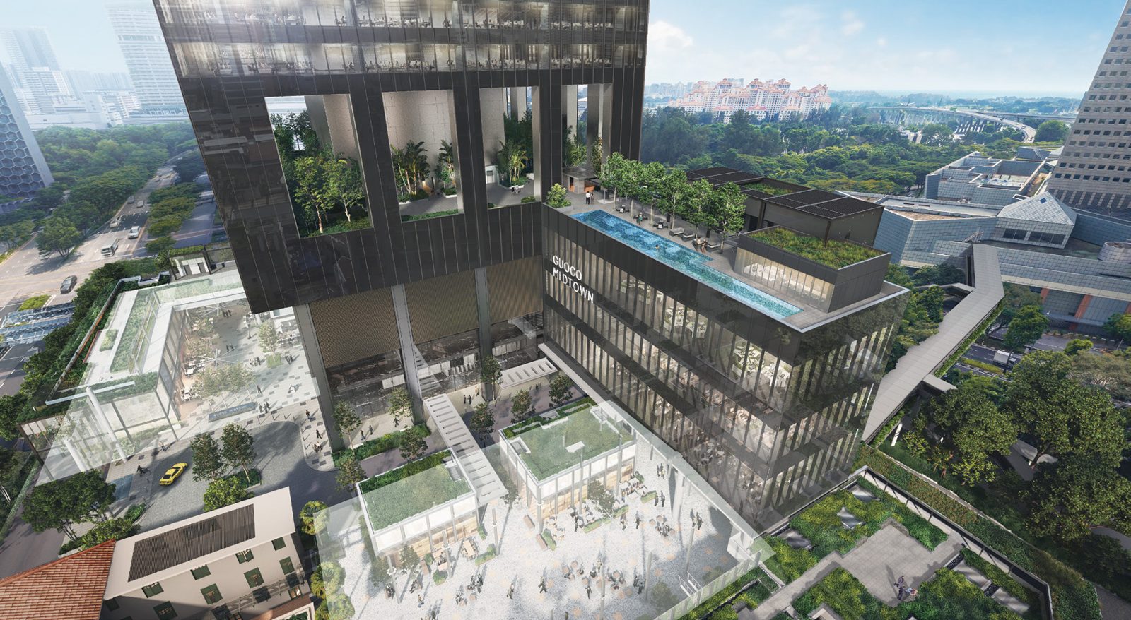 Midtown Hub and landscaped decks