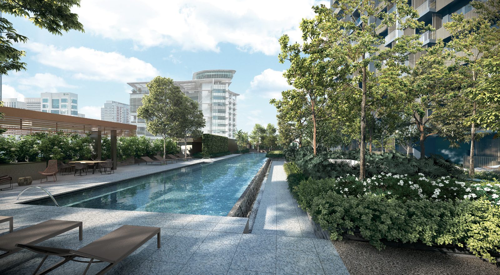 Pool garden at level 7