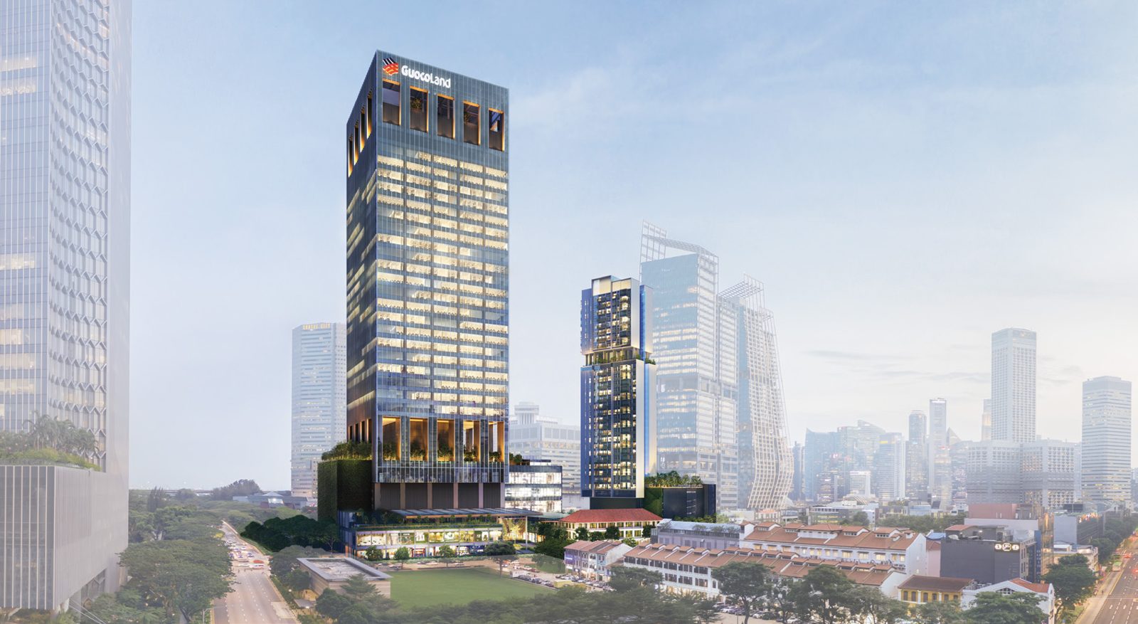 Guoco Midtown in the city skyline