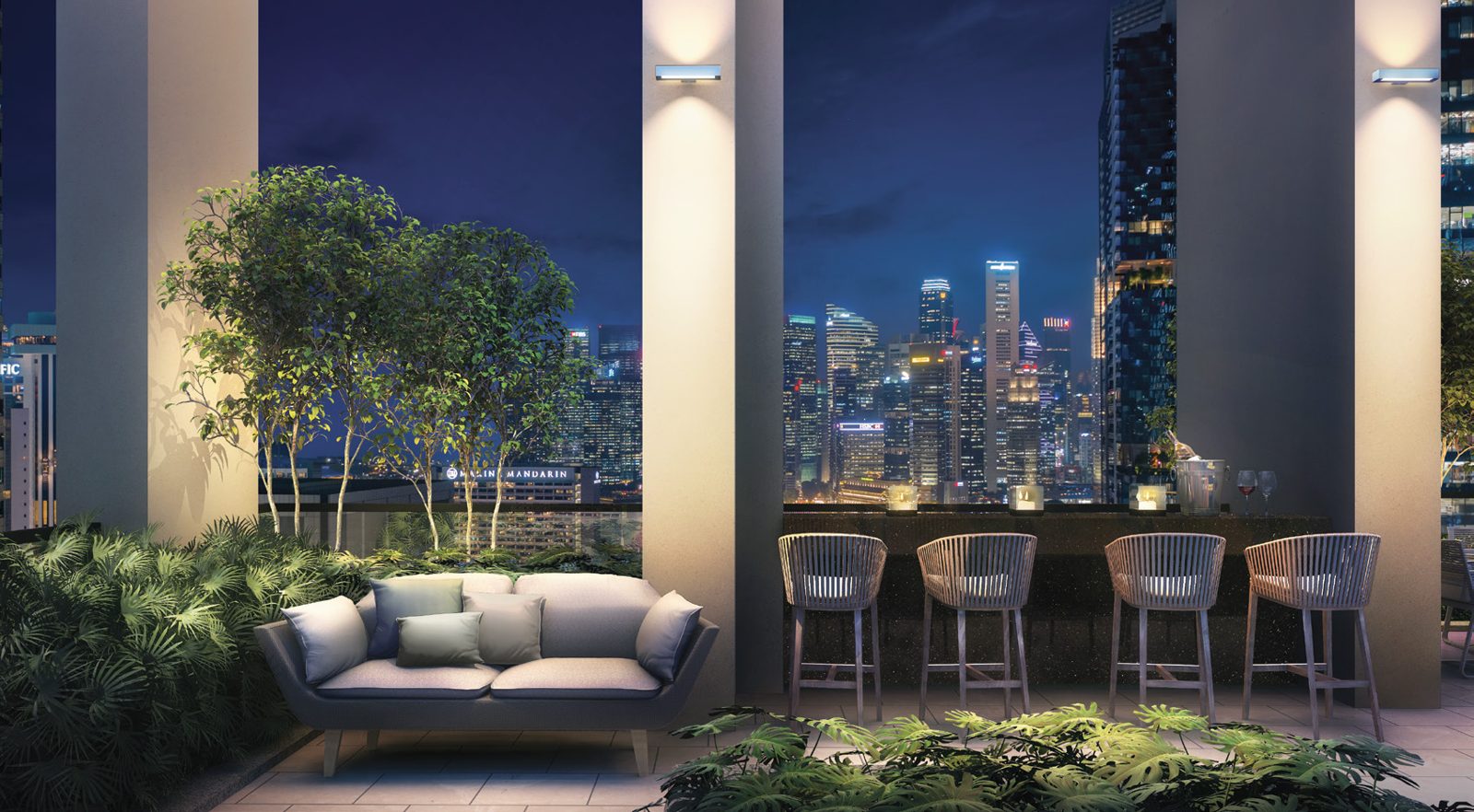Skyline terrace at level 25